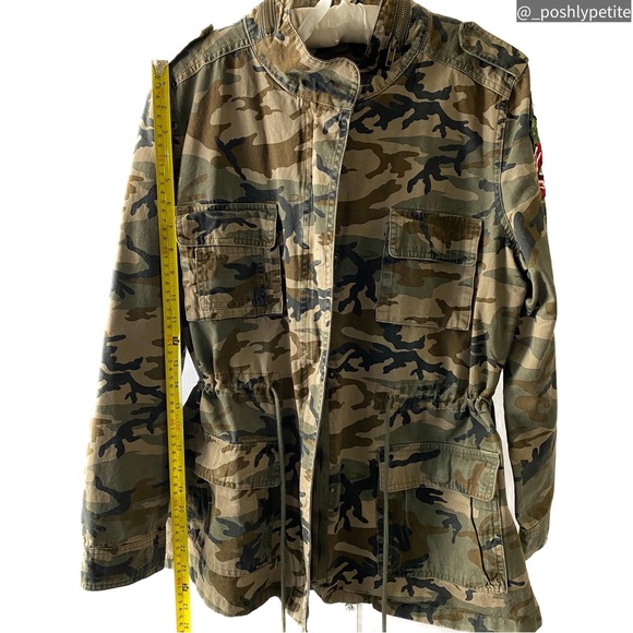 Fashion Nova s camouflage woman’s utitlity tie waist jacket long sleeve - Picture 12 of 17